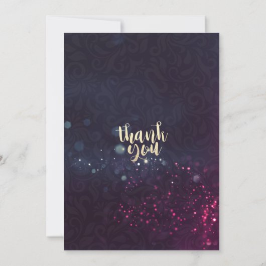 Baby shower Sweet Little Twins Floral Paars Light Kaart (Achterkant)