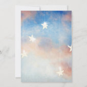 Baby shower, Sweet Slaapende Bunny op Moon Kaart (Achterkant)