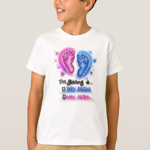 Baby shower T-Shirt, die zich openstelt voor gende T-shirt