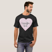 Baby shower T-Shirt Roze Hart Meisje (Voorkant volledig)