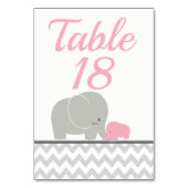 Baby shower Tabelnummerkaarten | Aangepaste Sjablo Kaart (Achterkant)