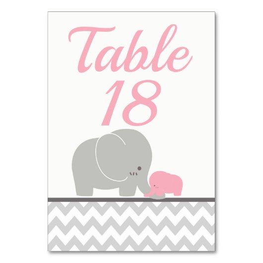 Baby shower Tabelnummerkaarten | Aangepaste Sjablo Kaart (Voorkant)