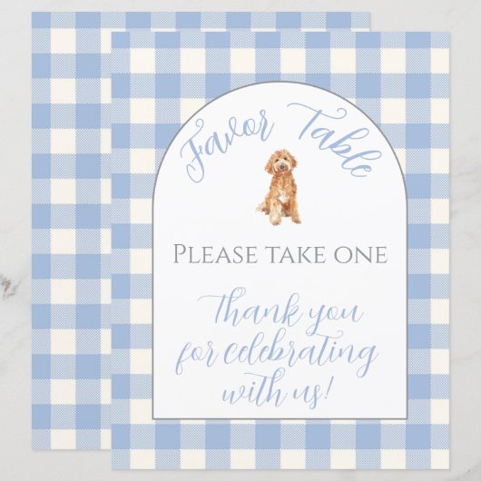 Baby shower Tafel Bovenborden (Voorkant / Achterkant)