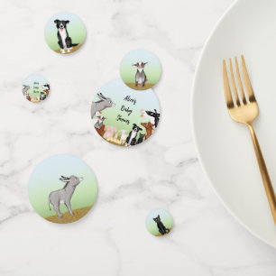 Baby shower-tafelconfetti voor schapen confetti