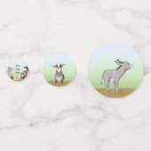 Baby shower-tafelconfetti voor schapen confetti (Achterkanten)