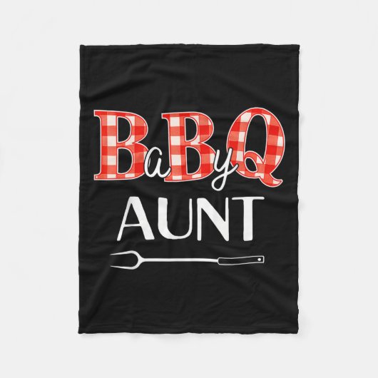 Baby Shower Tante Bbq Feest Cute Matching Familie  Fleece Deken (Voorkant)