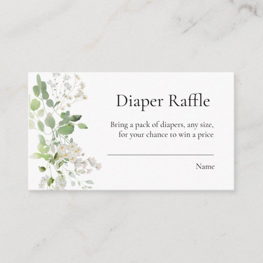 Baby shower-taperraket van wilde daisy informatiekaartje (Voorkant)