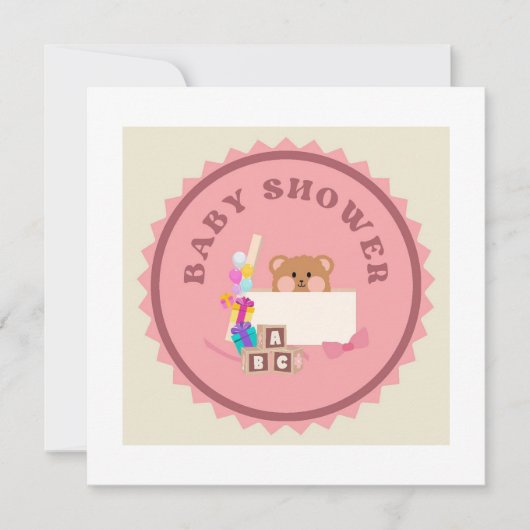 Baby Shower , Tarjeta de Invitación Imprimible Kaart (Voorkant)