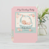 baby shower tarjeta kaart (Staand voorkant)