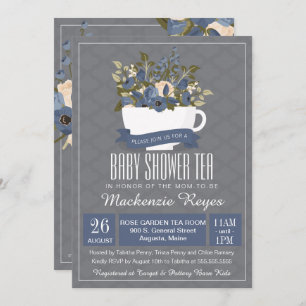 baby shower Tea Invitation, Birthday of Sip & See Kaart