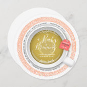 Baby shower tea nodigen Tea party Baby Brewing Kaart (Voorkant / Achterkant)