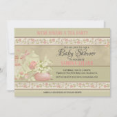 Baby shower  Tea-partij Kaart (Voorkant)