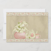 Baby shower  Tea-partij Kaart (Achterkant)