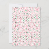 Baby shower Tea Party - Baby Girl II Uitnodiging (Achterkant)