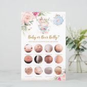 Baby shower Tea Party Baby of Beer Belly Game (Staand voorkant)
