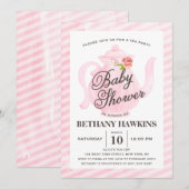 Baby shower Tea Party | Baby Shower Kaart (Voorkant / Achterkant)