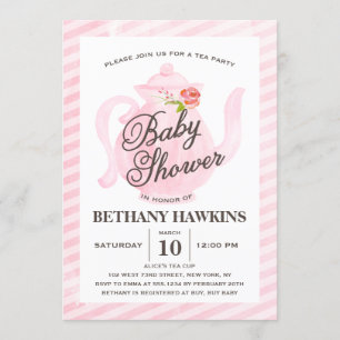 Baby shower Tea Party Baby Shower Kaart