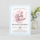 baby shower Tea Party | Baby shower Kaart (Staand voorkant)