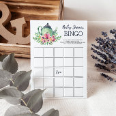 Baby shower Tea Party Bingo Game Kaart
