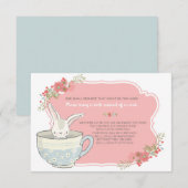 Baby shower Tea Party Breng een boek Kaart Insert (Voorkant / Achterkant)