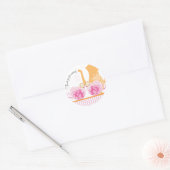 Baby shower Tea Party Favor Sticker | Tweeling Mei (Envelop)