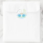 Baby shower Tea Party Favor Sticker | Twin Boys (Tas)