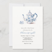 Baby shower Tea Party Kaart (Voorkant)