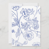 Baby shower Tea Party Kaart (Achterkant)