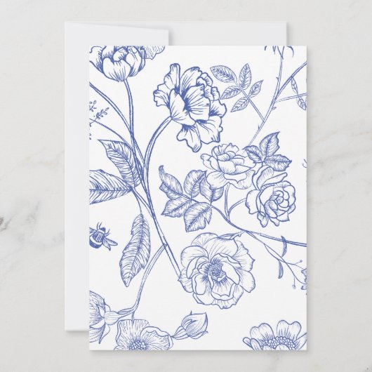 Baby shower Tea Party Kaart (Achterkant)