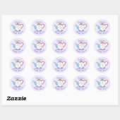 Baby shower Tea Party pastel poka dot theepot Ronde Sticker (Vel)