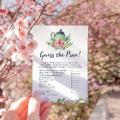 Baby shower Tea Party raadt de Kaart van het Prijs