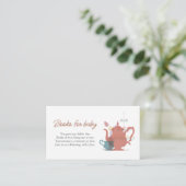 Baby shower Tea Party Schattige Minimalist Boho Ne Informatiekaartje (Staand voorkant)