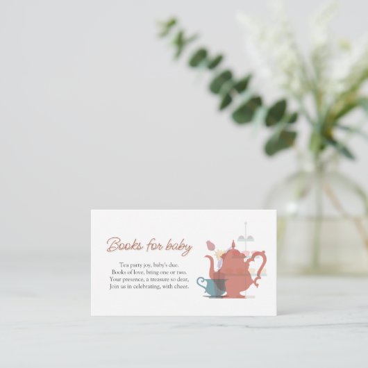 Baby shower Tea Party Schattige Minimalist Boho Ne Informatiekaartje (Staand voorkant)