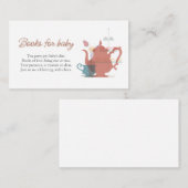 Baby shower Tea Party Schattige Minimalist Boho Ne Informatiekaartje (Voorkant / Achterkant)