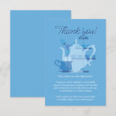 Baby shower Tea Party Schattige Minimalistisch Chi Bedankkaart (Voorkant / Achterkant)