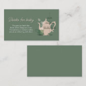 Baby shower Tea Party Schattige Minimalistisch Chi Informatiekaartje (Voorkant / Achterkant)