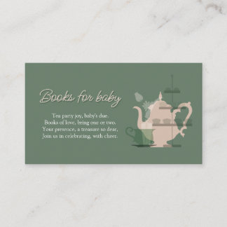 Baby shower Tea Party Schattige Minimalistisch Chi Informatiekaartje