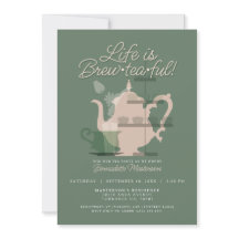 Baby shower Tea Party Schattige Minimalistisch Chi