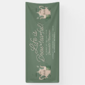 Baby shower Tea Party Schattige Minimalistisch Chi Spandoek (Verticaal)