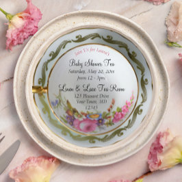 Baby shower Tea Party Uitnodiging