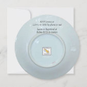 Baby shower Tea Party Uitnodiging (Achterkant)