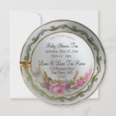 Baby shower Tea Party Uitnodiging (Voorkant)