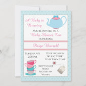 Baby shower Tea Uitnodiging (Voorkant)
