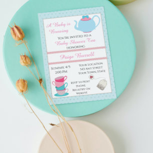 Baby shower Tea Uitnodiging