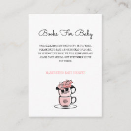 Baby shower Teacup & Flowers Breng een aanvraag vo Informatiekaartje