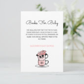 Baby shower Teacup & Flowers Breng een aanvraag vo Kaart (Staand voorkant)