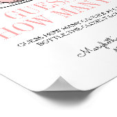 Baby shower Teacup & Flowers raden hoeveel spel Poster (Hoek)