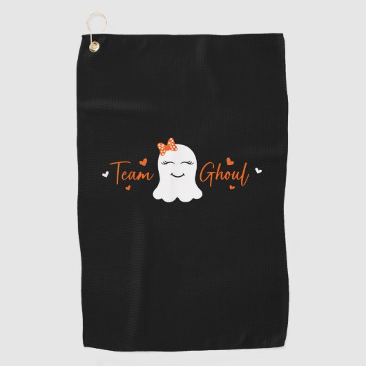 Baby shower Team Girl Halloween Gender onthulling  Golfhanddoek (Voorkant)