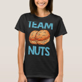 Baby shower Team Nuts Team Blue Boy Gender onthult T-shirt (Voorkant)