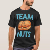 Baby shower Team Nuts Team Blue Boy Gender onthult T-shirt (Voorkant)